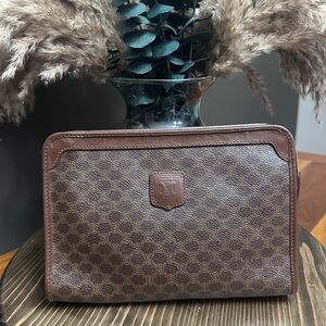 Authentic Vintage Céline 1980's Macadam Pouch